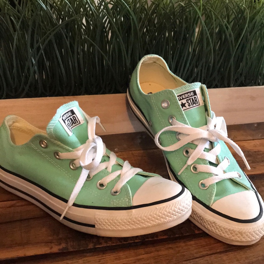 Mint green Converse sneakers!